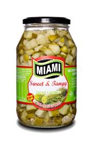 MIAMI DICED GHERKINS  CHERRY PEPPER