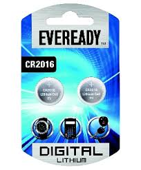 EVEREADY BUTTON CELLS CR2016